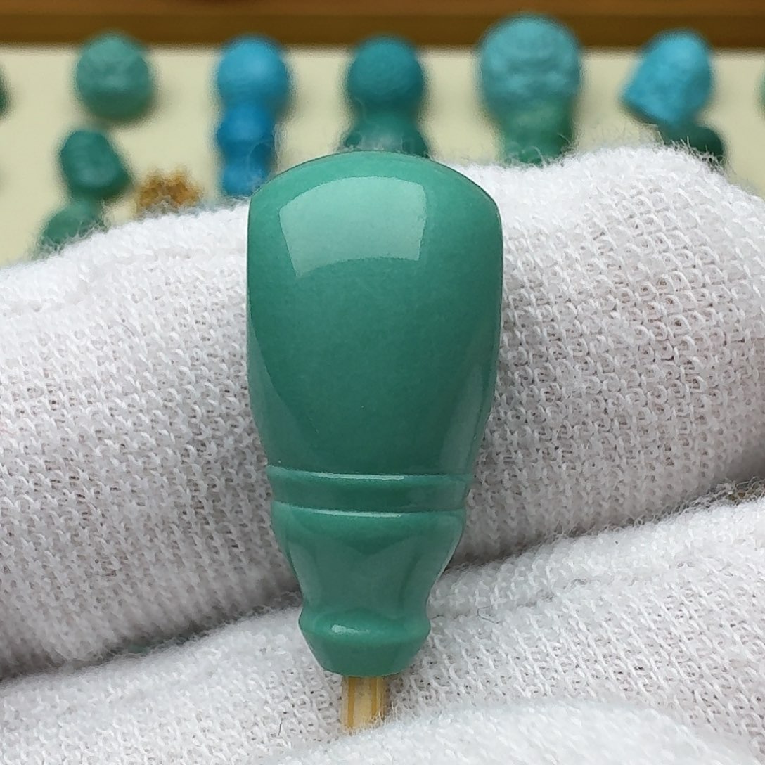 昇***绿松石未镶嵌三通9.9