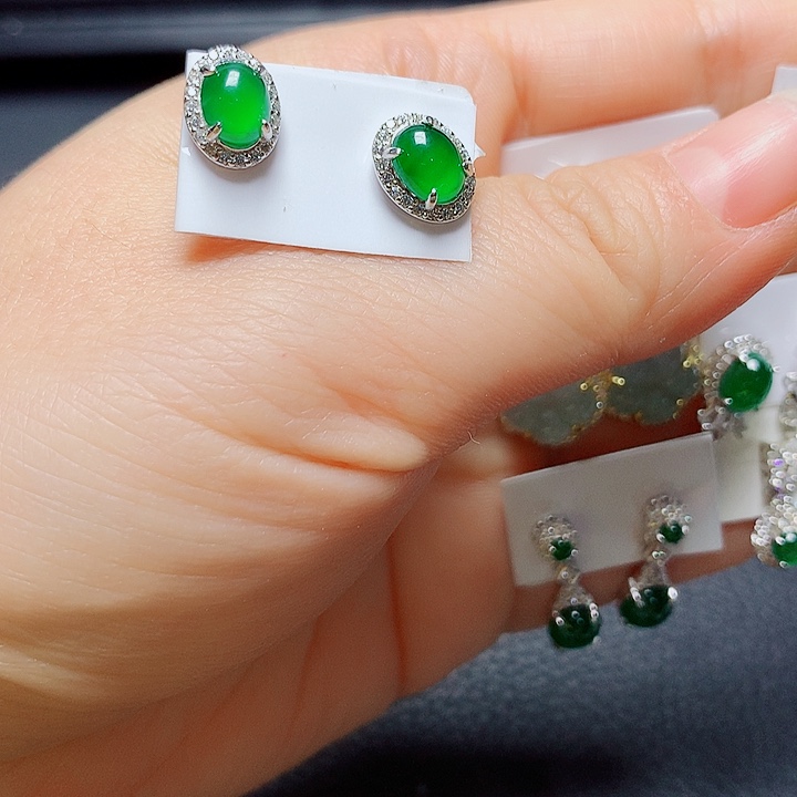 银S925镶嵌戒指翡翠