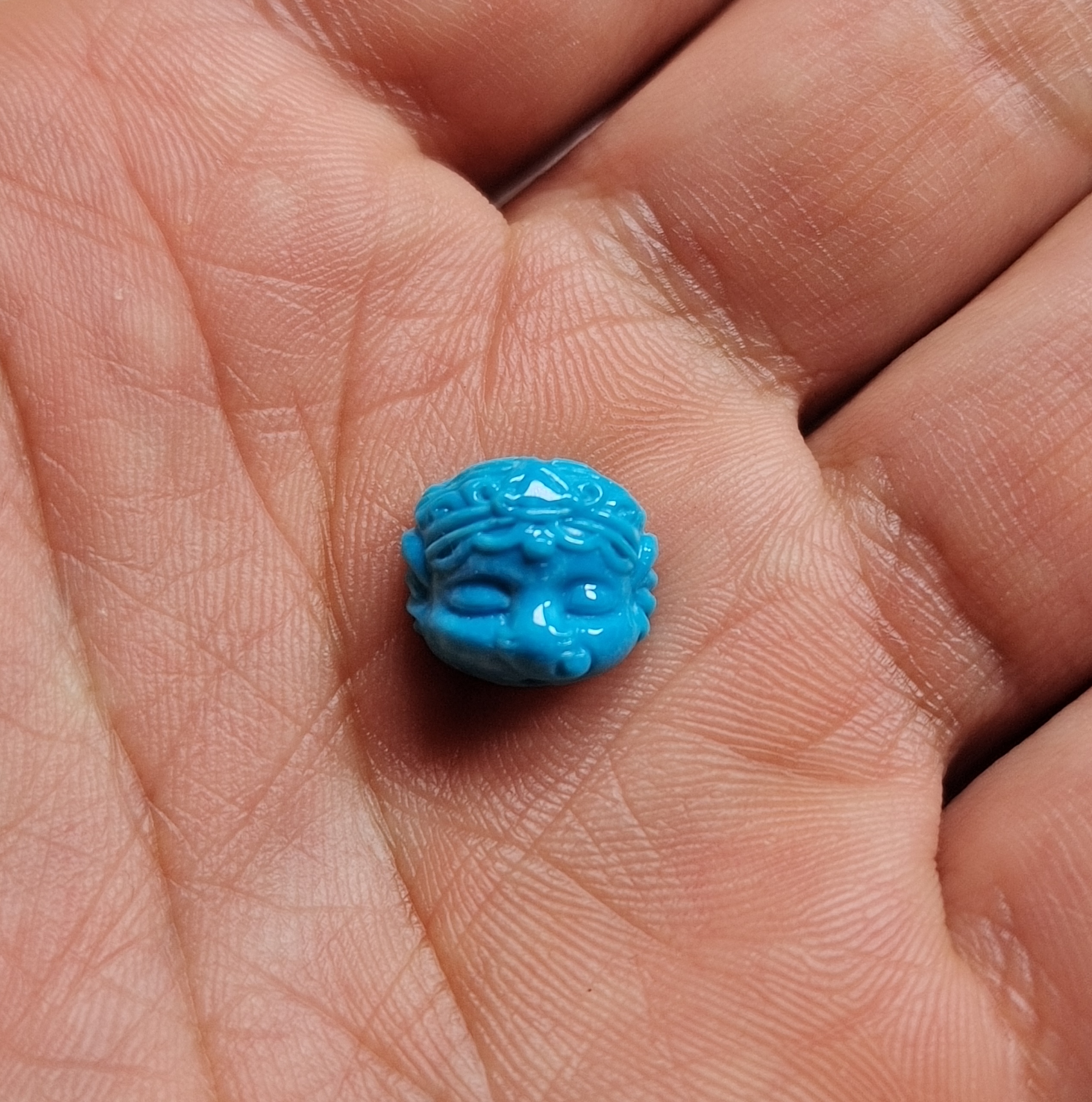 绿松石象神宝宝头
