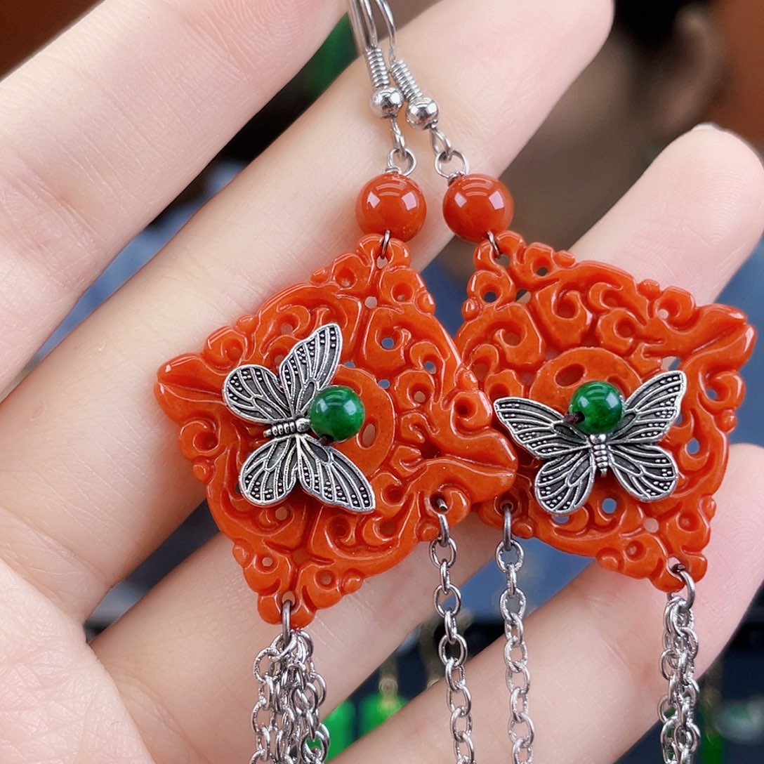 翡翠未镶嵌耳饰饰品