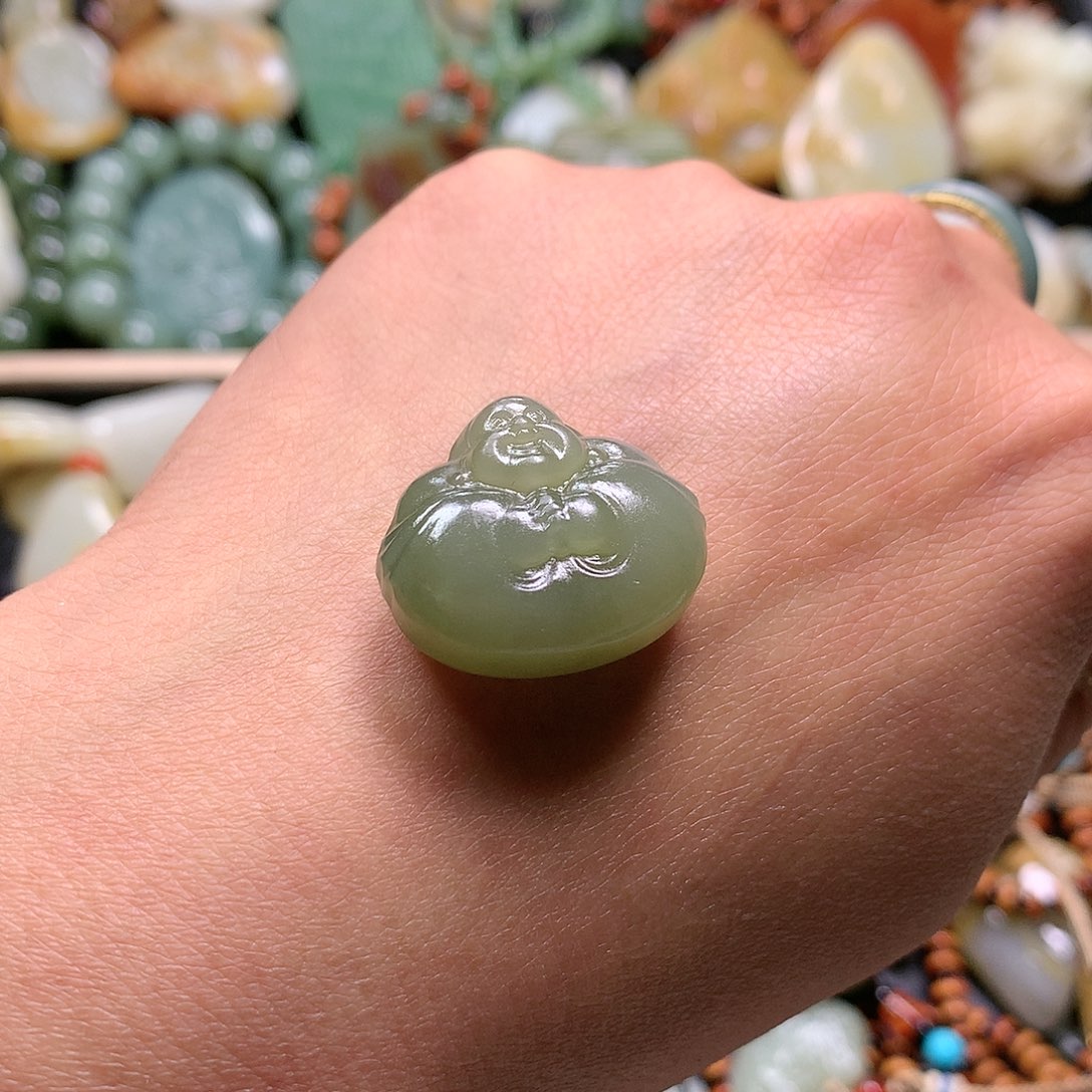 和田玉吊坠未镶嵌@***见