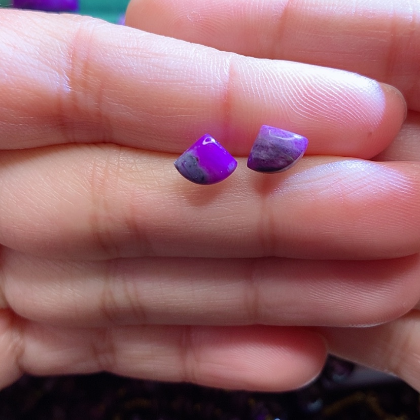 【闪购商品】苏纪石（舒俱来）耳钉银S925镶嵌