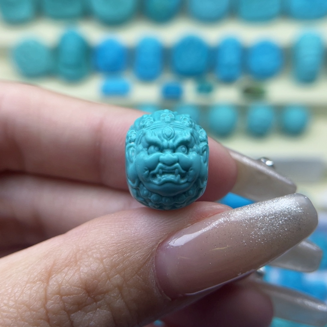 绿松石黑天，尺寸15.5/13未镶嵌