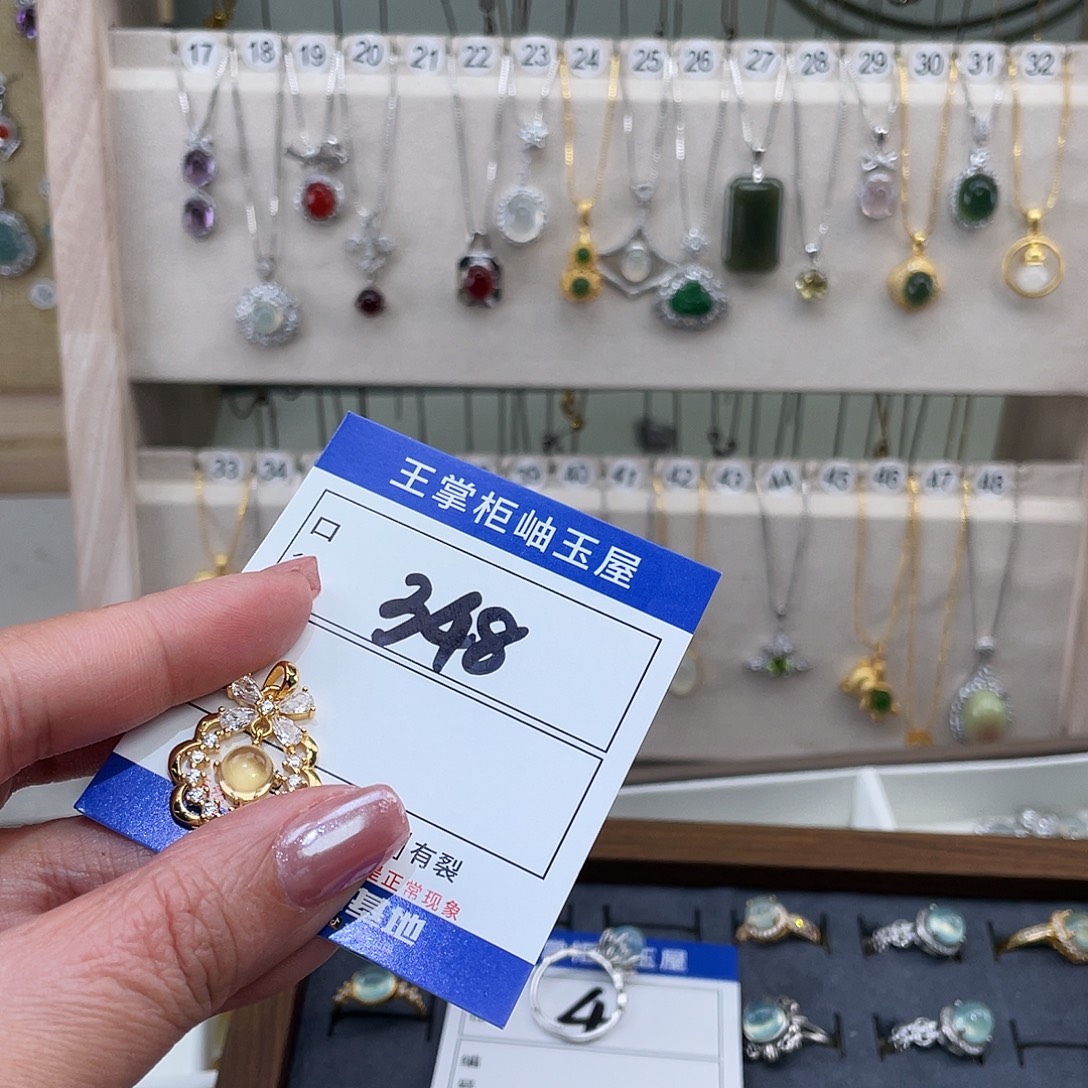 水晶颈饰银S925镶嵌