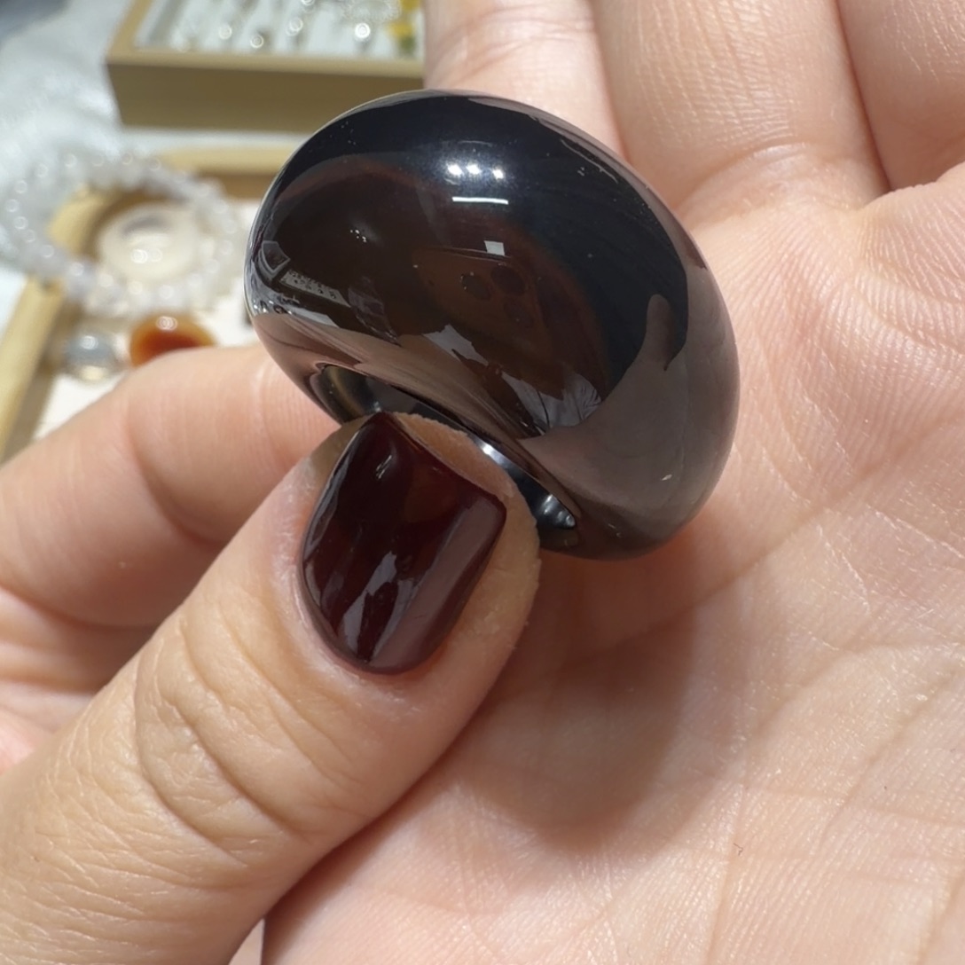 柚****玛瑙/玉髓未镶嵌戒指港13