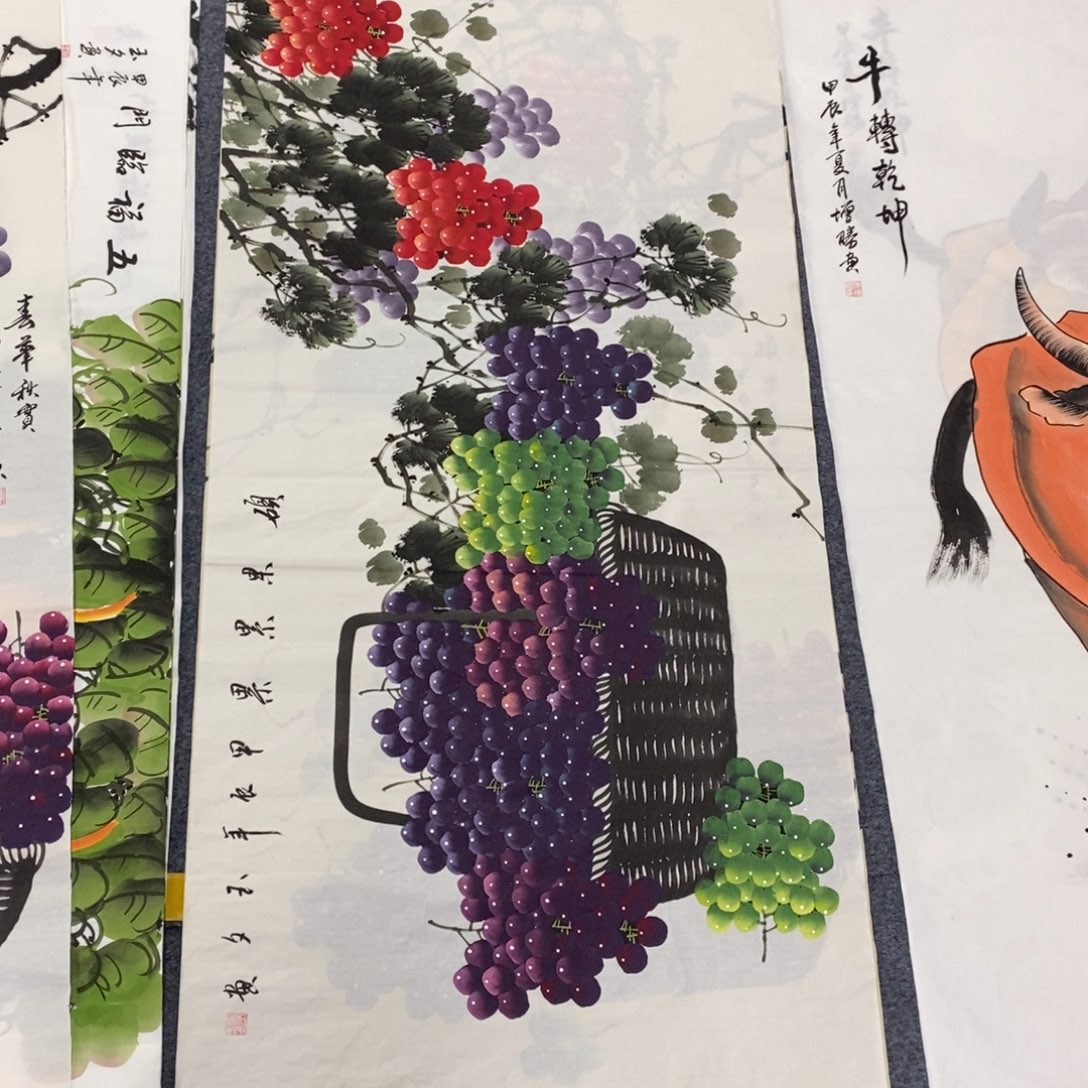 国画尺寸140✖️70四尺手绘国画