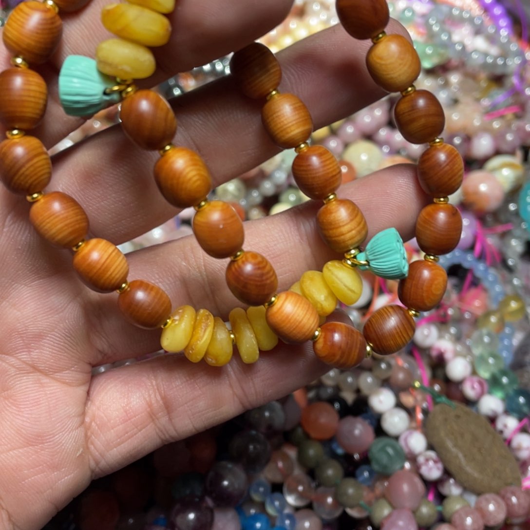 紫晶颈饰银S800镀金镶嵌