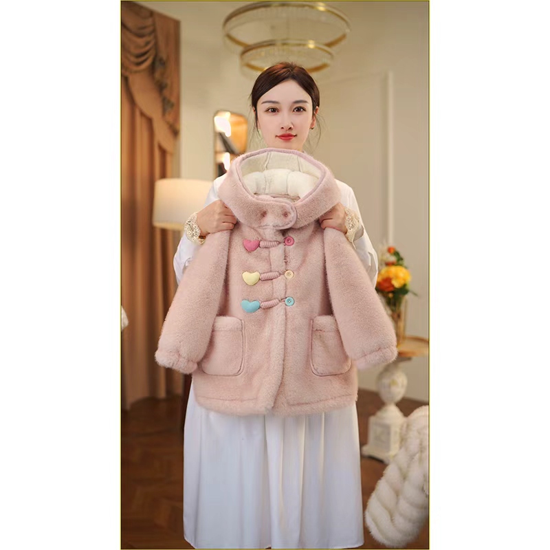女童棉服2025冬装儿童冬季加厚棉袄小女孩夹棉连帽外套3819