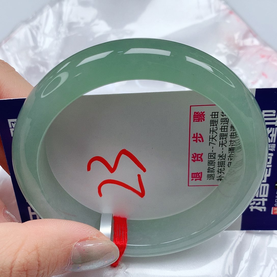 翡翠手镯未镶嵌58圈缅甸天然翡翠A货