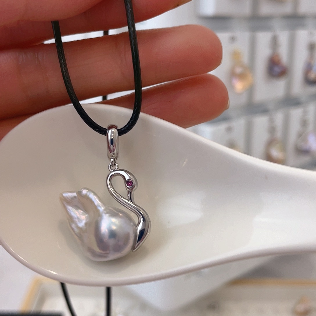 淡水珍珠颈饰银S925镶嵌