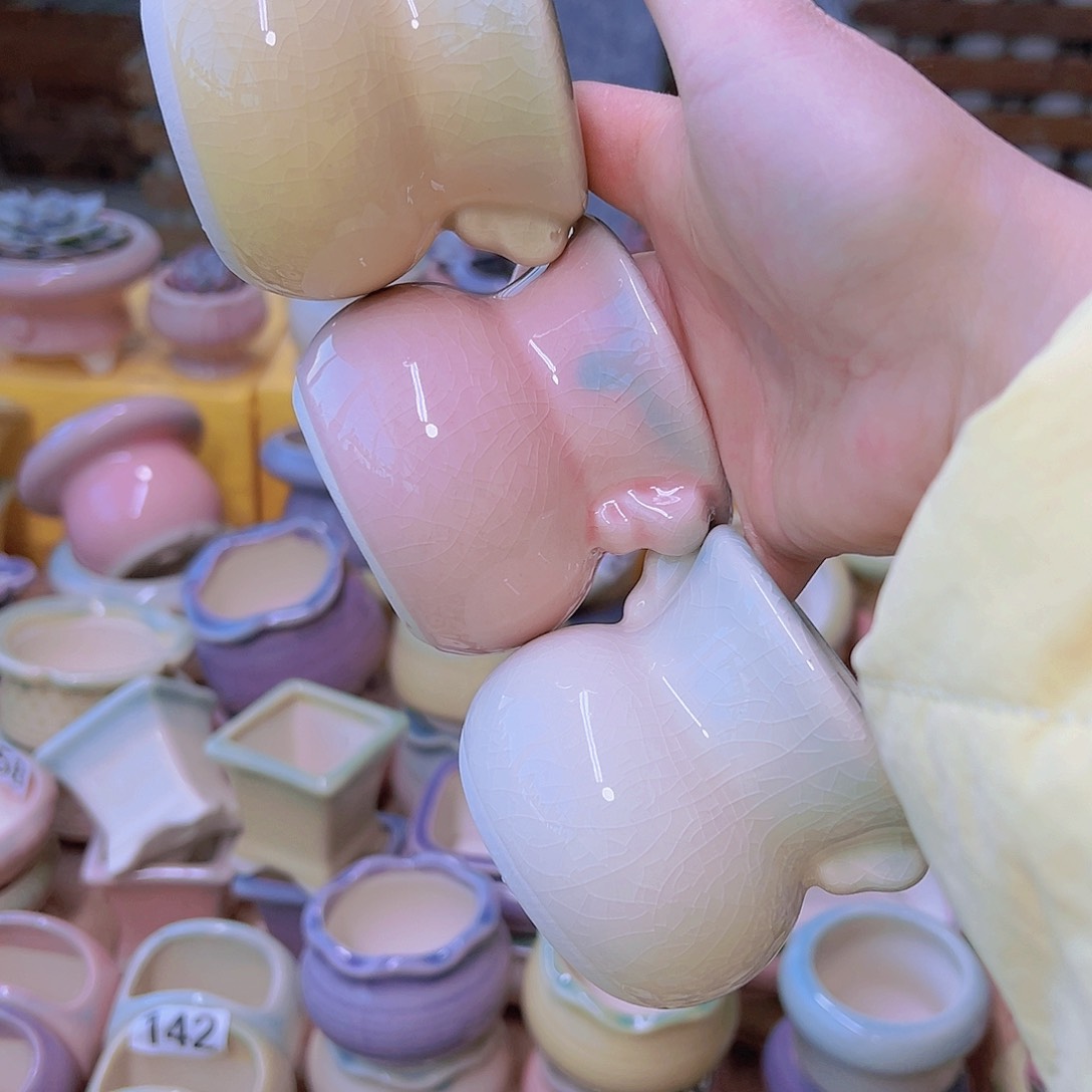 红陶陶瓷花盆当场满12包邮