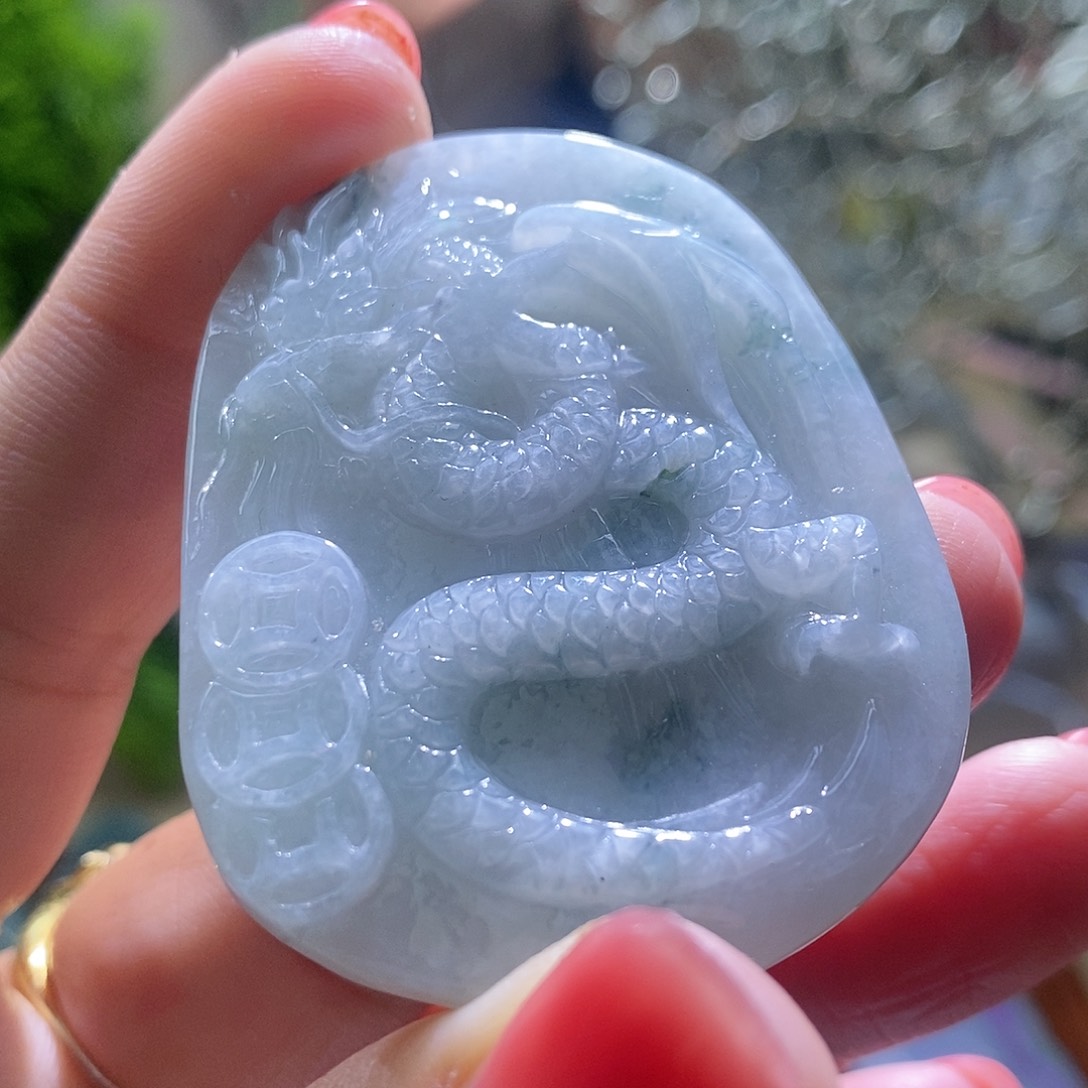 【闪购商品】翡翠未镶嵌颈饰龙牌