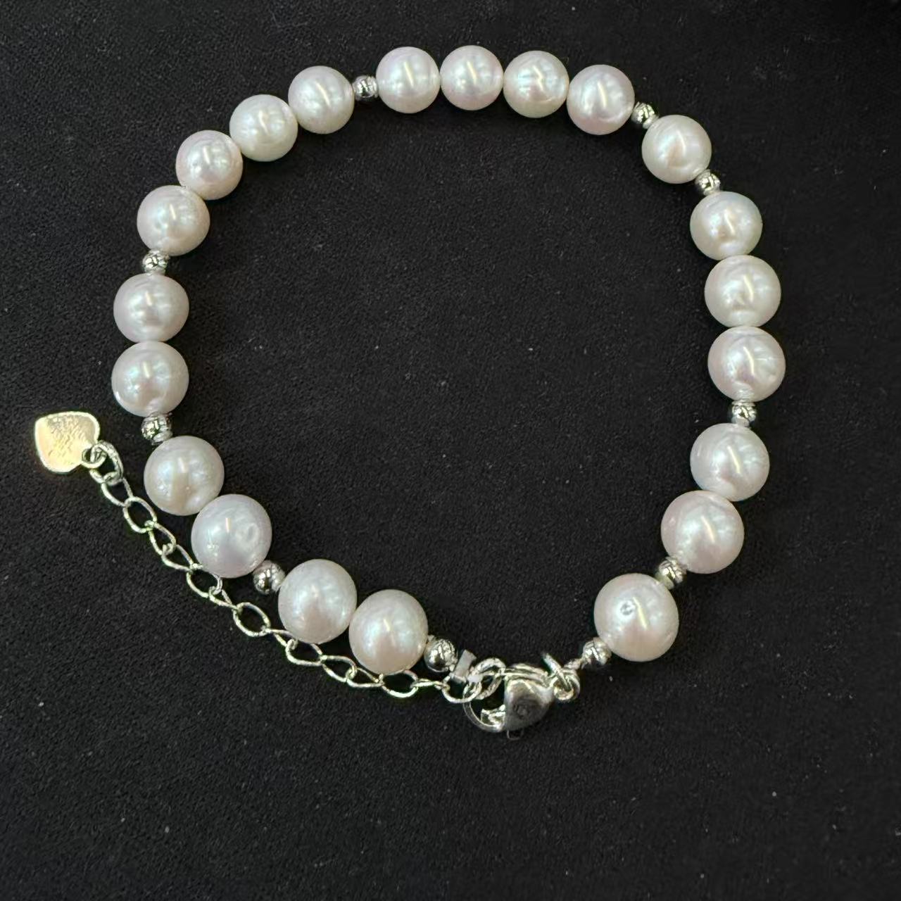 淡水珍珠手链6mm+*（多样性发一件）