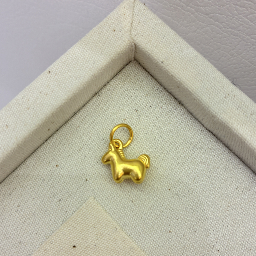 足金999素金提溜马转运珠手绳串珠配件送女友生日礼物