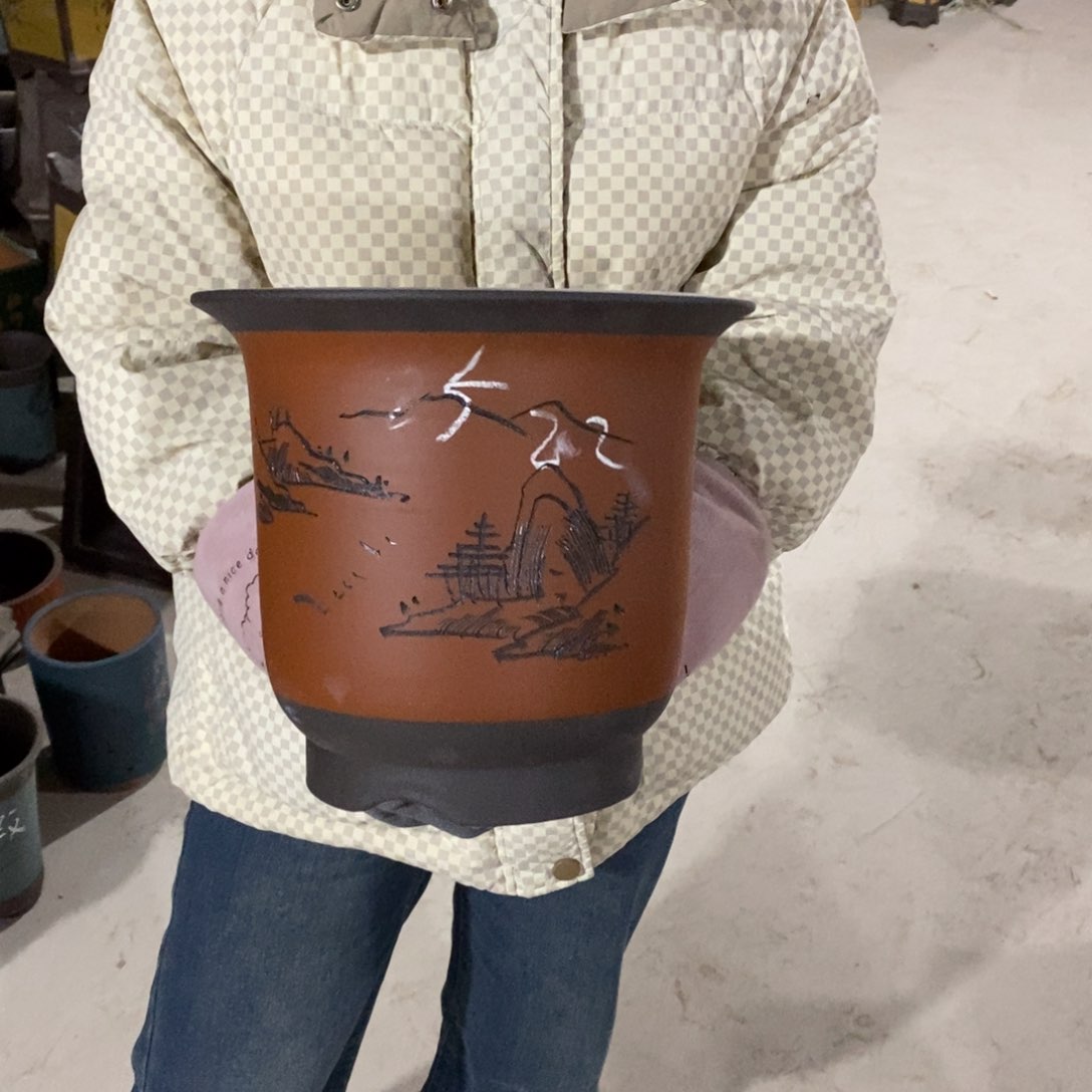 紫砂花盆紫砂花盆