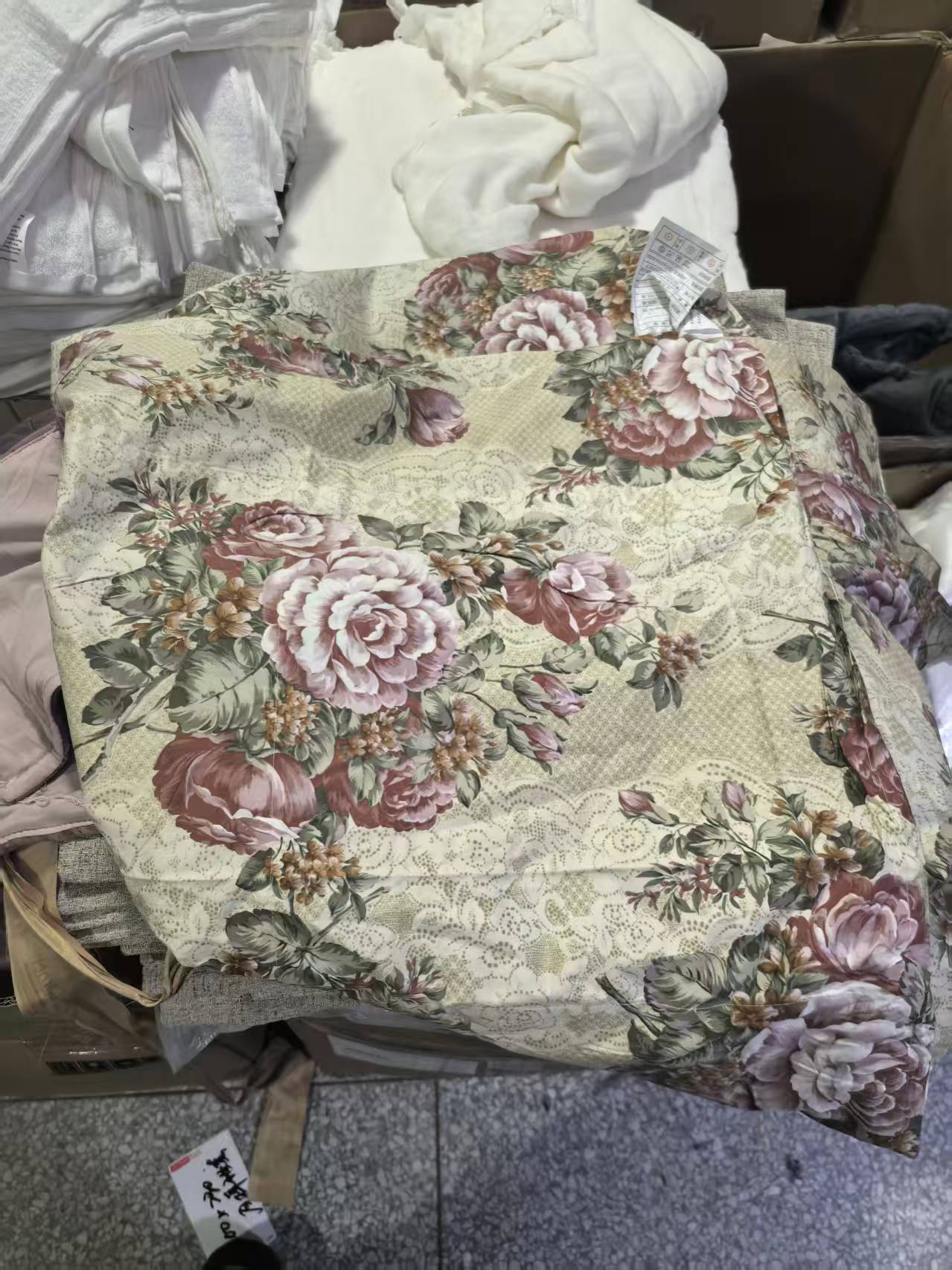 《厚广家》3楼170×200皮粉色花朵全棉高支棉被壳子 发1张2.5斤