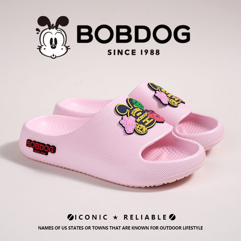 Bobdog/巴布豆儿童亲子时尚防滑户外耐磨轻便透气浴室EVA男女拖鞋