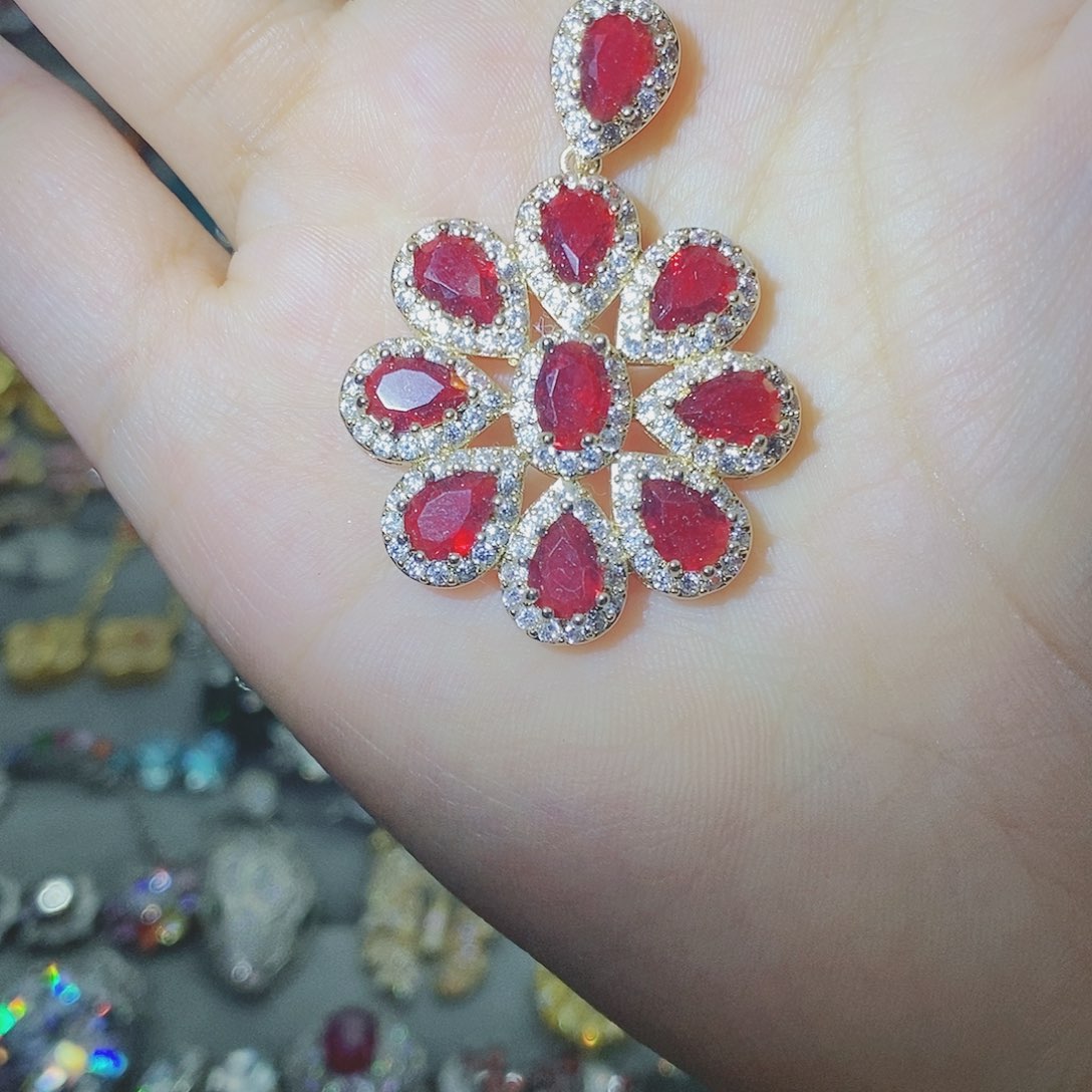 【闪购商品】托帕石耳饰银S925镶嵌