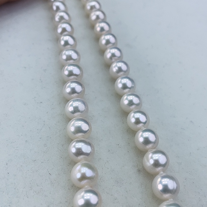 淡水珍珠颈饰银S925镶嵌7.8极光澳绿