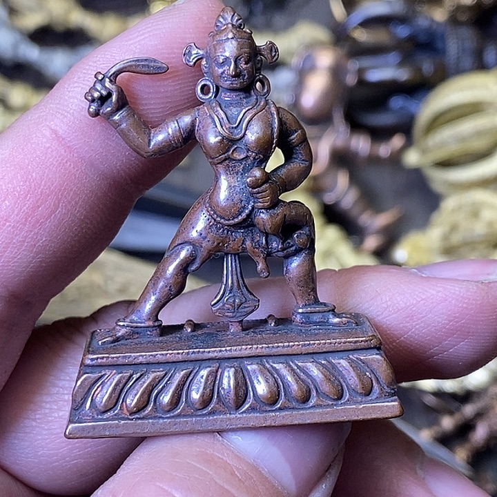 藏传红财神紫铜版