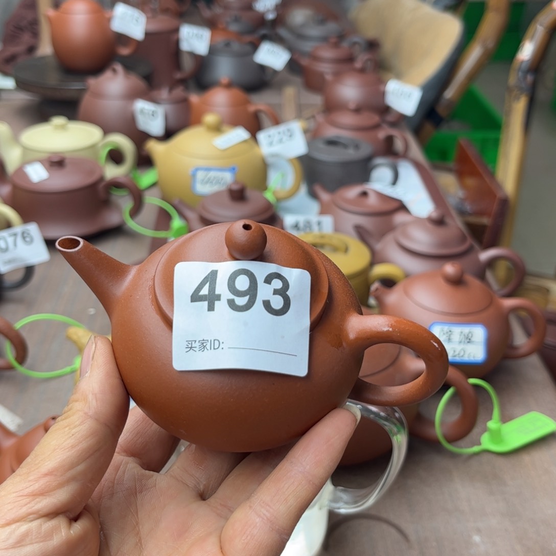 紫砂茶壶小红泥半手120cc