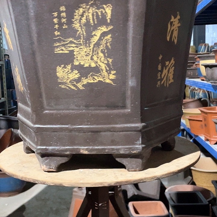 黑色清雅六方大号