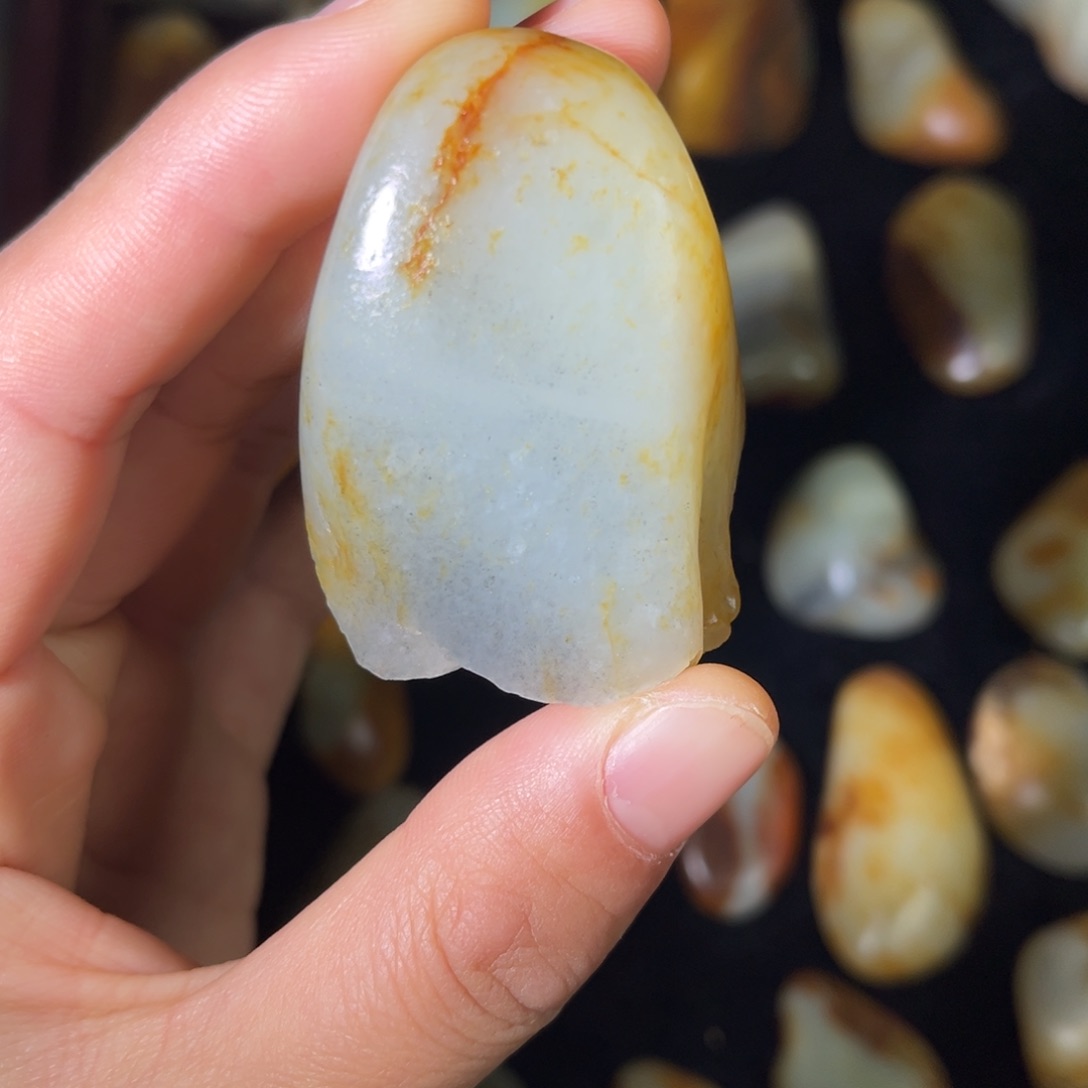 和田玉未镶嵌耳饰58g