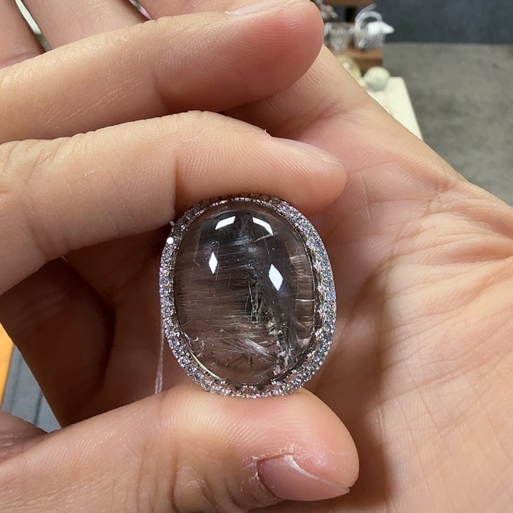 宝***田水晶银S925镶嵌珠宝半成品