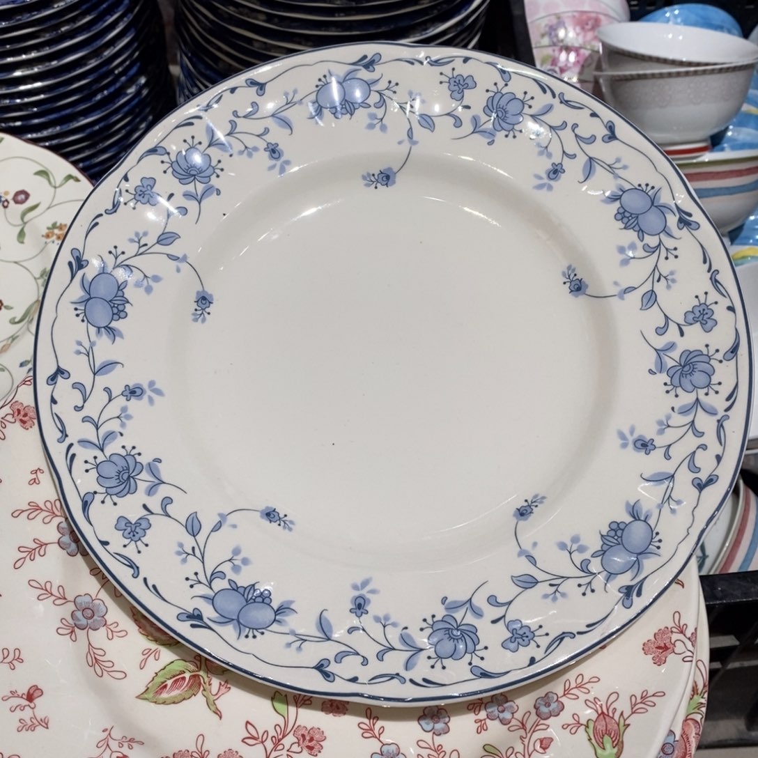 瓷微瑕小蓝莓十寸平盘