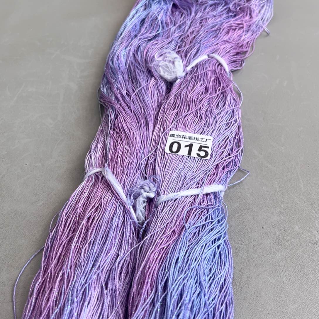 棉手染桑蚕丝星空粉紫