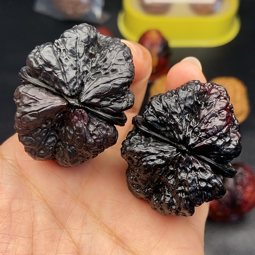 【闪购商品】把件文玩核桃42尺蝴蝶蟾