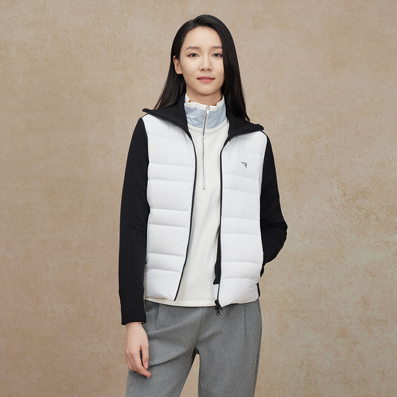 RAPIDO秋冬女士高尔夫GOLF休闲基础简约时尚拼接羽绒服CP4938Z32