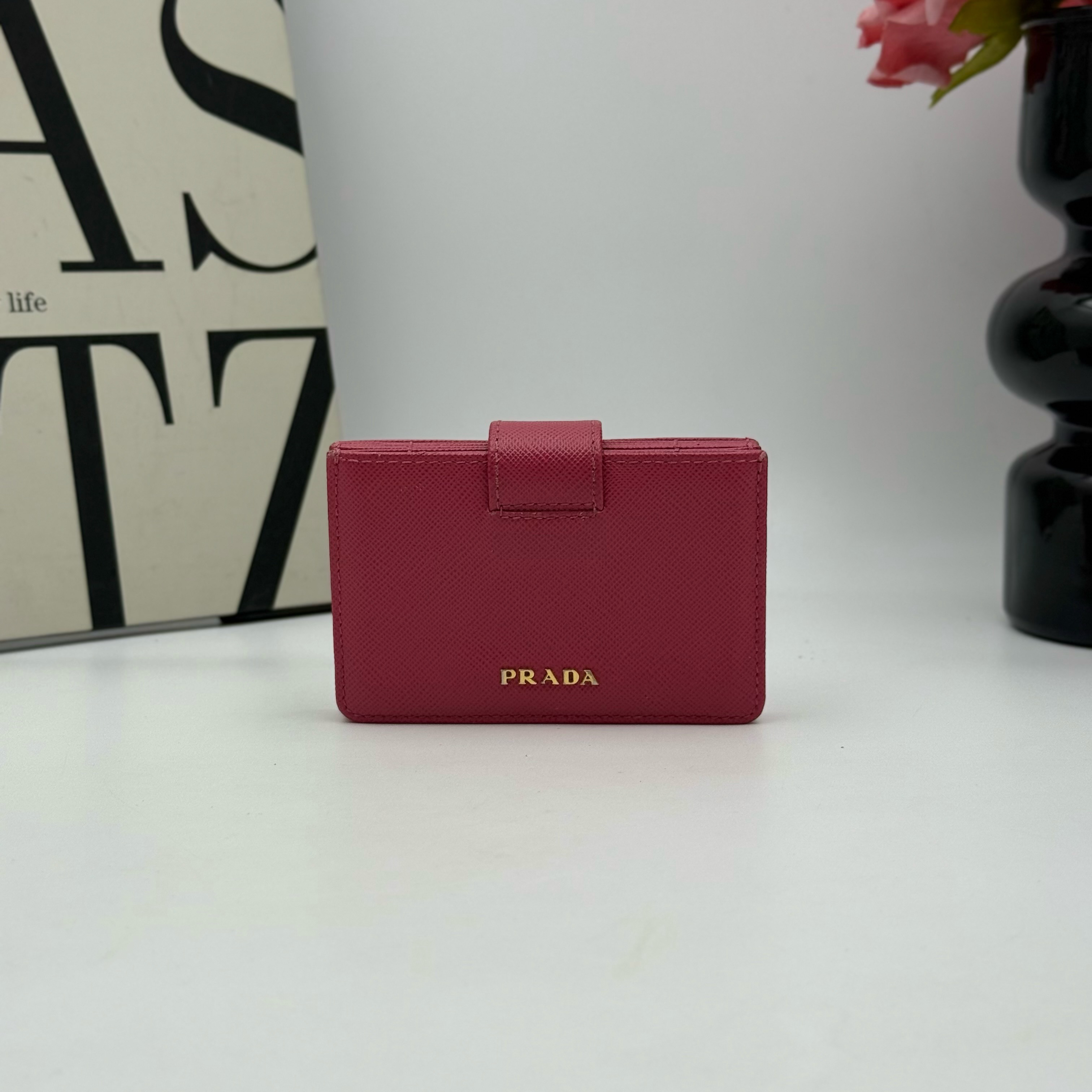 95新 Prada/普拉达 普拉达/Prada xy 9177 粉色卡包