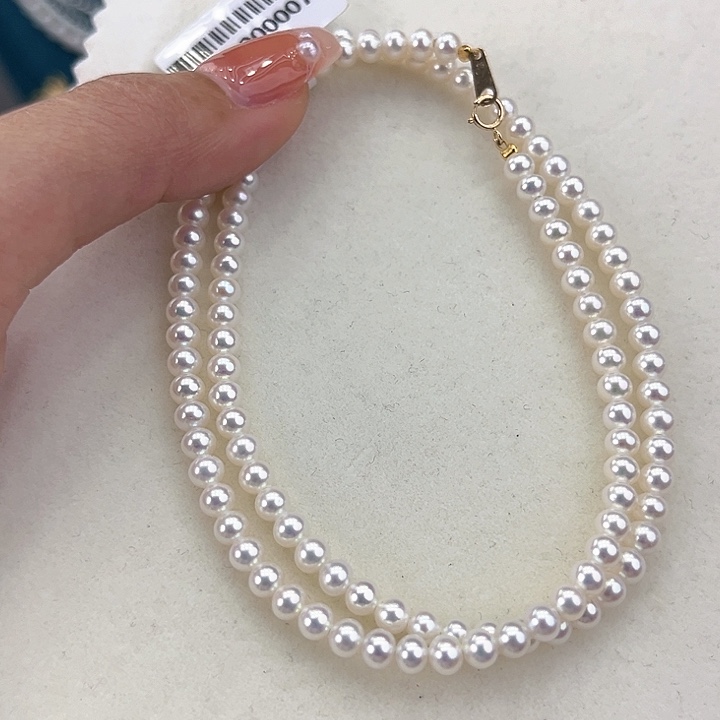 淡水珍珠颈饰18K金镶嵌4➕极光炫彩高品