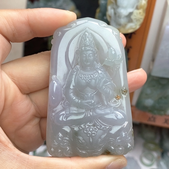 翡翠颈饰未镶嵌普贤