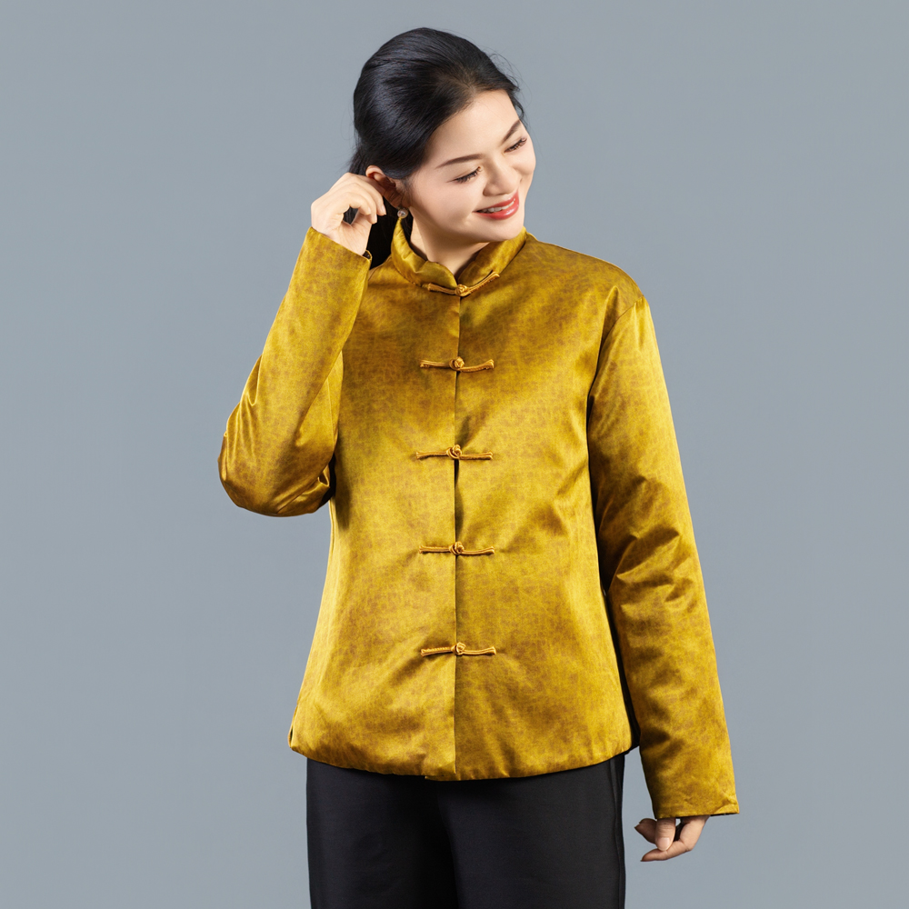 【金玉满堂】金缎龟长袖女立领新中式国风民族风复古外套JS-2515