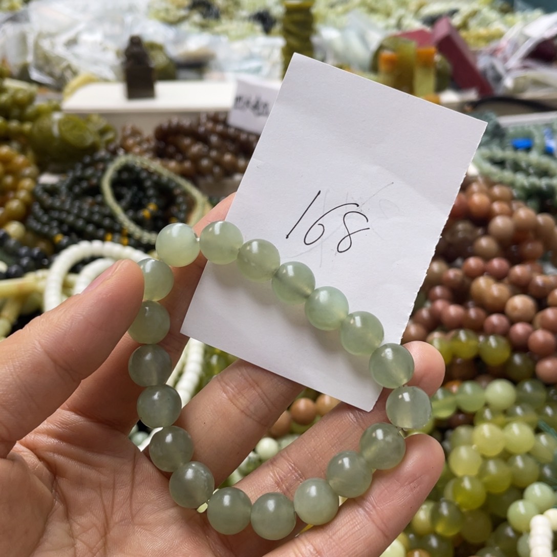 蛇纹石玉手链合金