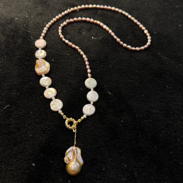 巴洛克珍珠60公分长毛衣链