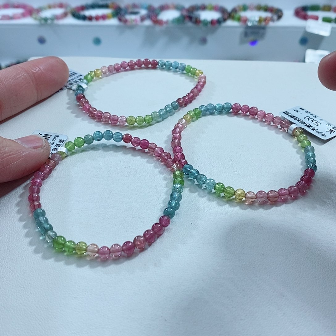 碧玺手链未镶嵌多样性发一条