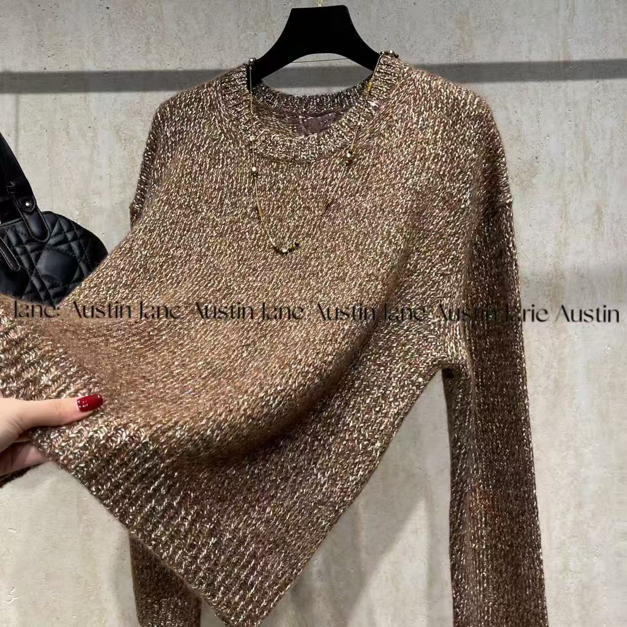 Jane Austin6组（光的秋意）2025新款秋冬气质休闲百搭显瘦圆领毛衣