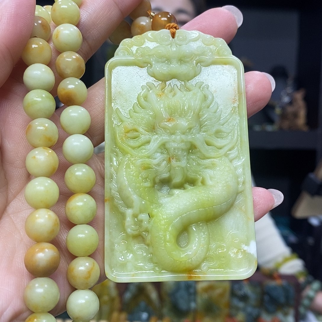 未镶嵌岫玉挂件吊坠项链