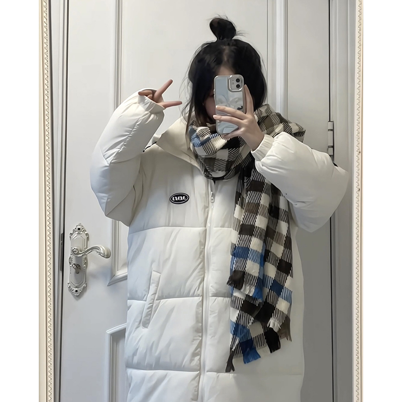 中长款棉服女2025年新款冬季加厚棉袄小个子韩系小众棉衣外套