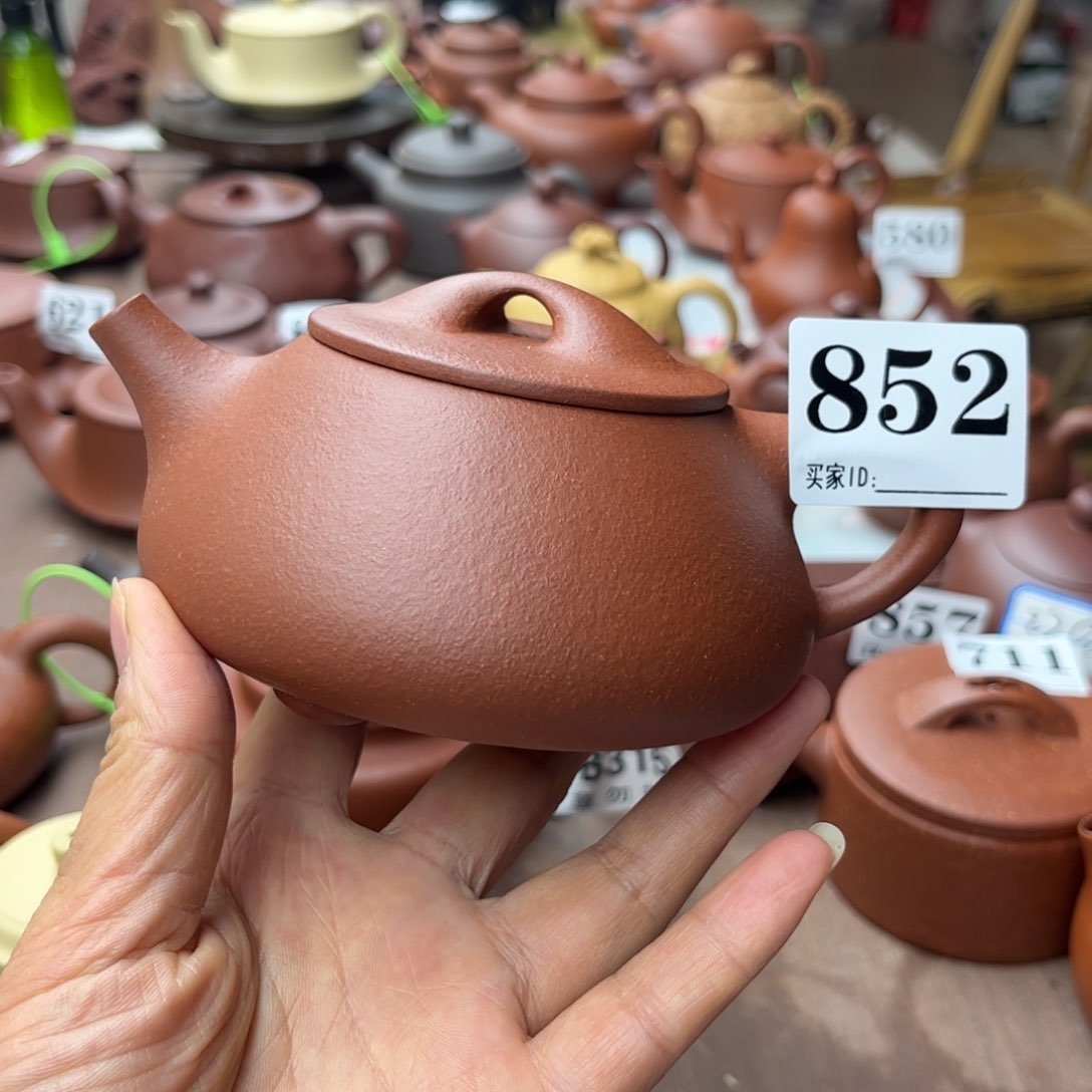 紫砂茶壶降坡泥半手280cc