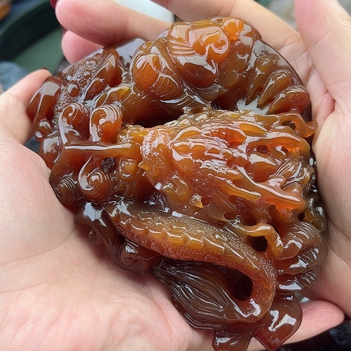 玛瑙手饰未镶嵌东**鱼