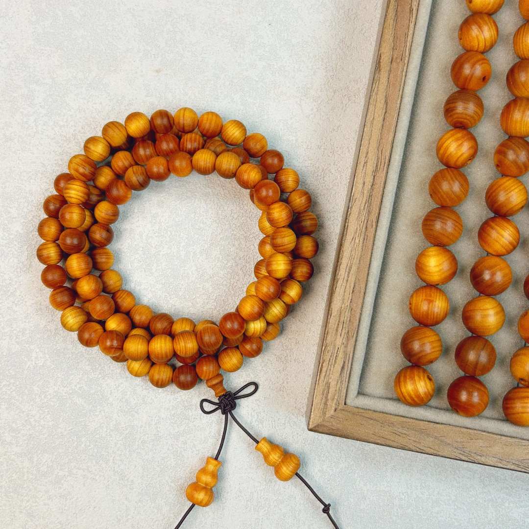 『8mm』正宗精工六道木崖柏深色血檀香味木珠散珠diy女生手串