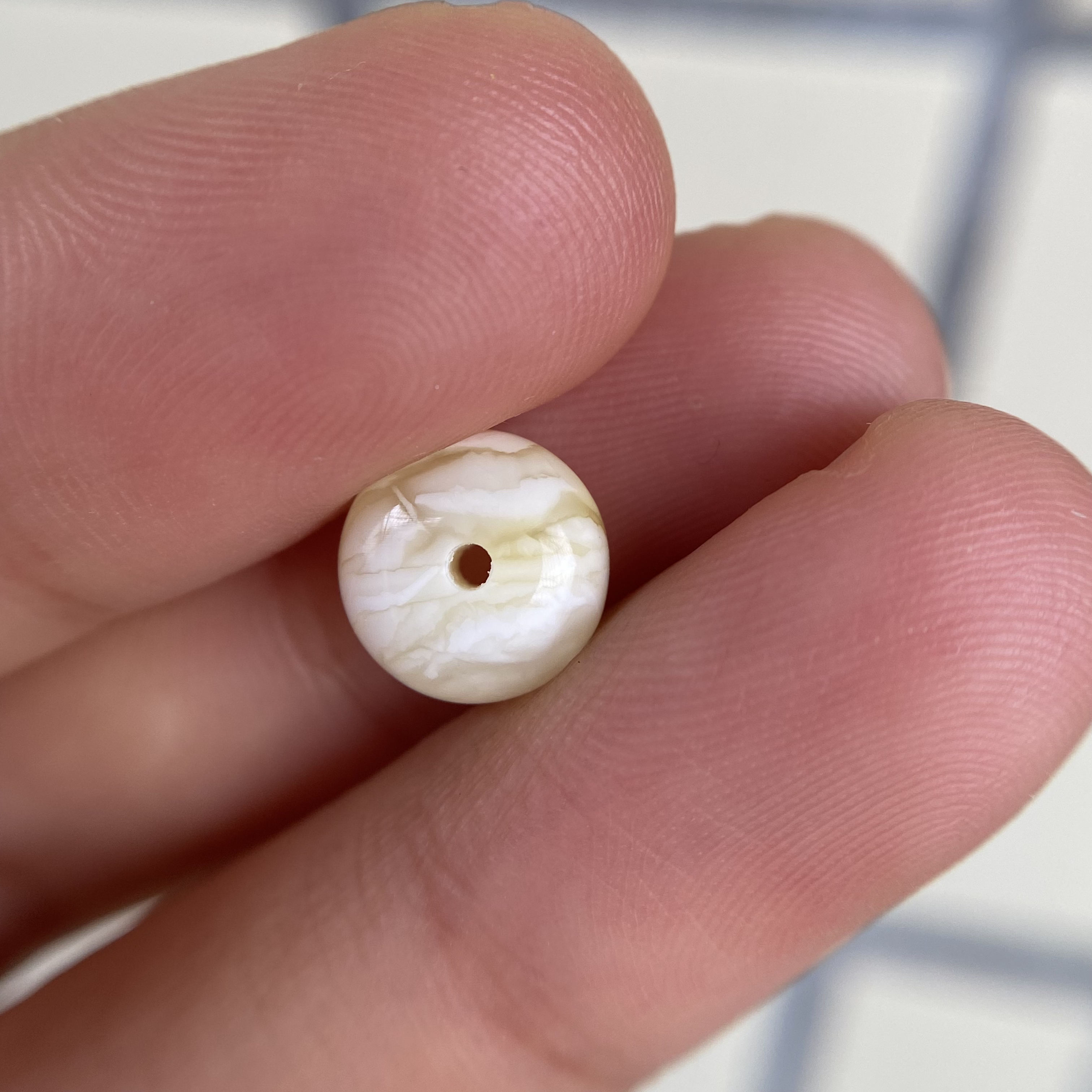 蜜蜡千层虎皮扣子隔珠9.2×5.7mm，无优化保天然无杂裂