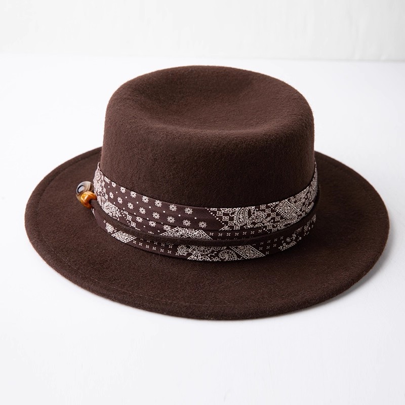 菲梦伊100澳洲进口超细羊毛礼帽女高端英伦风毛呢渔夫帽子68582