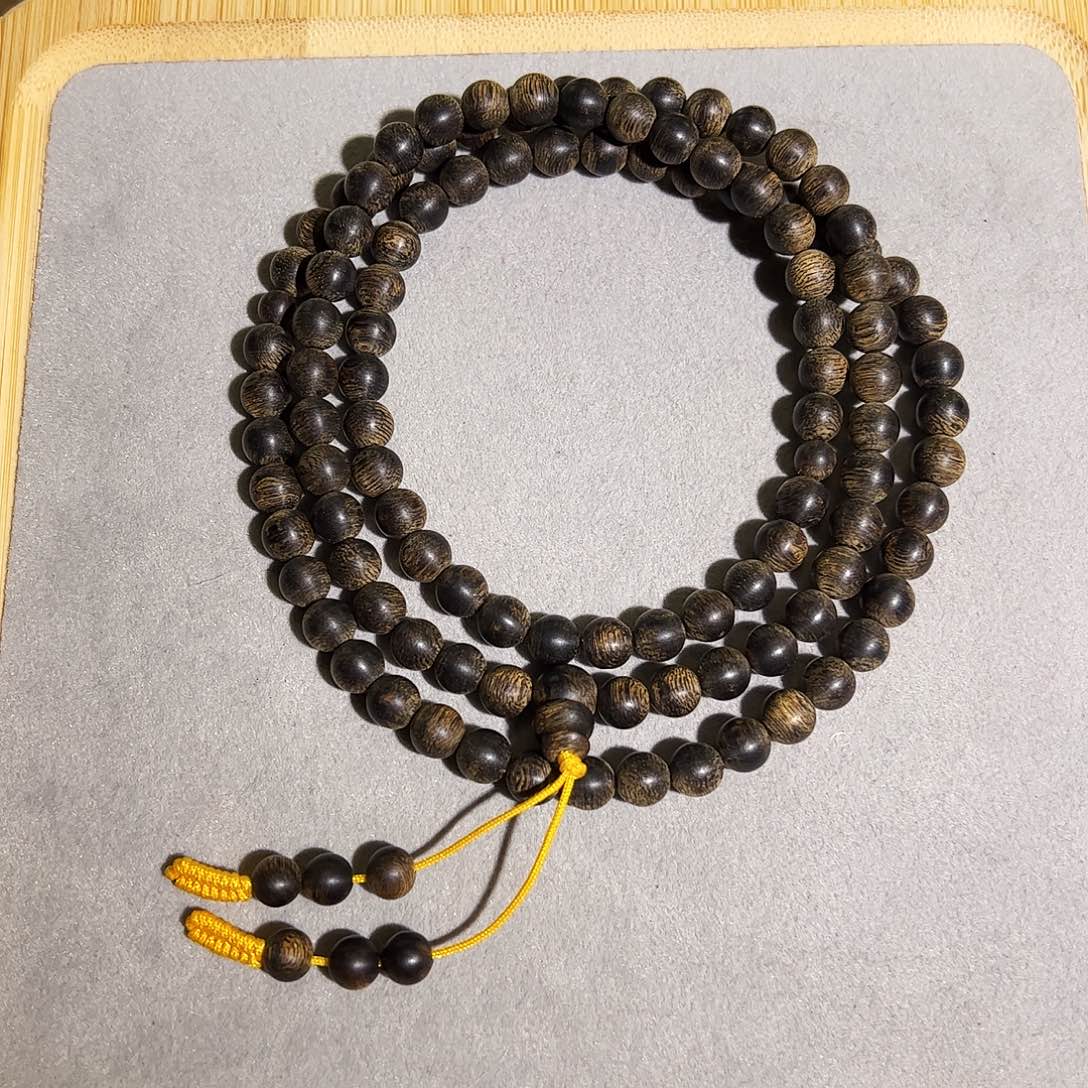 沉香手串天然达拉干沉水老料108多圈  23g