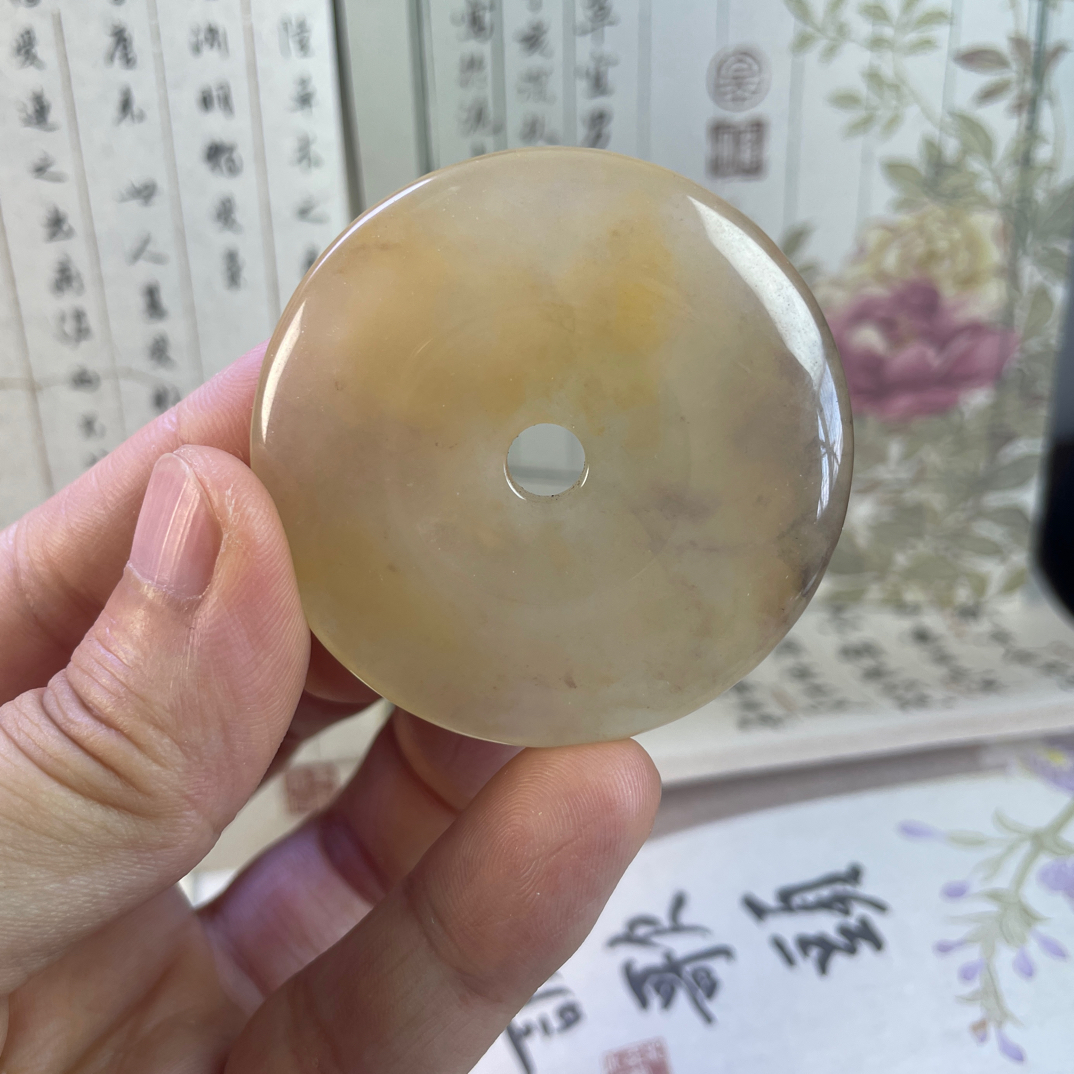 新疆金丝玉男女百搭款大号平安扣