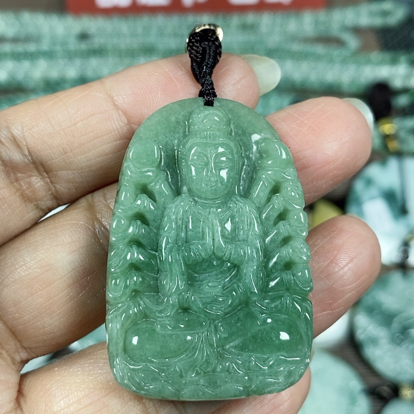 【闪购商品】翡翠颈饰未镶嵌玉吊坠翡翠玉千手观音